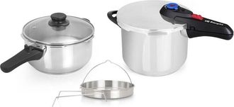 Orbegozo Orbegozo - Olla Acero Inoxidable 22cm 4+6l Hp 4566 D&uacute;o Express Tapa