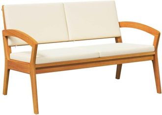 vidaXL Vidaxl - Conjunto Bistro Con Coj&iacute;n 2 Pcs Marr&oacute;n Madera Maciza De Acacia