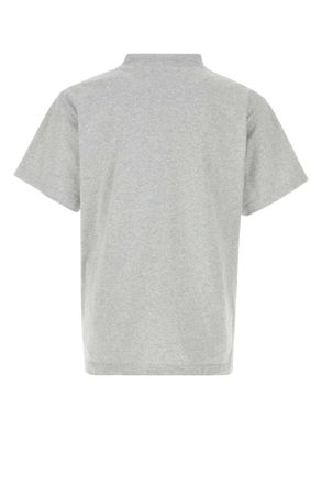 Balenciaga Mens Grey Cotton T-Shirt Light Heather T