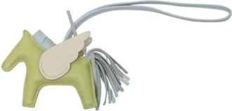 Herm&egrave;s Pre-owned Rodeo Pegase Bag Charm - Dames - Vintage Accessoires - Groen - ONE Size - Leer - Vintage