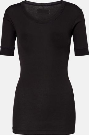 Calvin Klein Ribbed-knit cotton-blend top