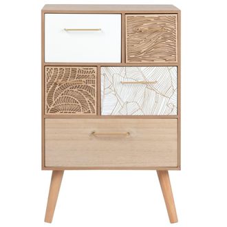Maisons du monde peque&ntilde;o mueble de almacenaje estampado de 5 cajones