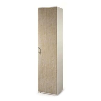Dmora Armario multiusos 1 puerta efecto madera roble, blanco 45x45h195 cm