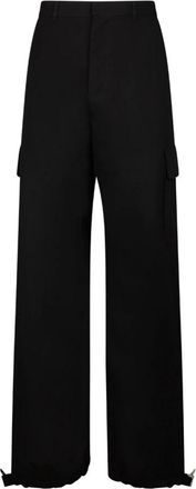 Off-white Zwarte Wijde Pijp Broek - Heren - Wijde Broeken - Zwart - L - Wol - Broeken