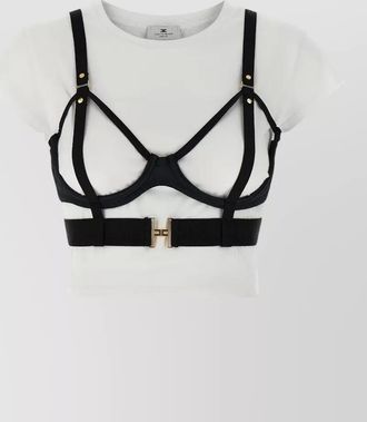Elisabetta Franchi cotton t-shirt and bra set