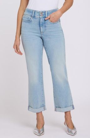 NYDJ Bailey High Waist Crop Relaxed Straight Leg Jeans in Keys View at Nordstrom, Size 12P