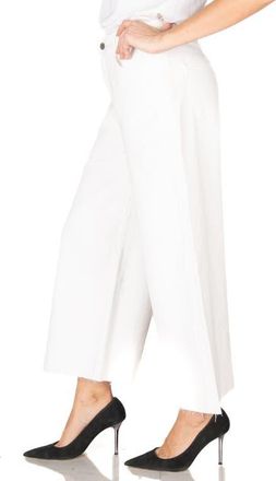Fidelity Denim Ziggy Crop Oversize Full Jeans in Optic White at Nordstrom, Size 29 26