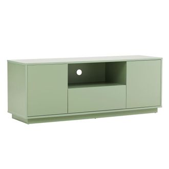 Oviala Mueble tv moderno rectangular l140 cm verde