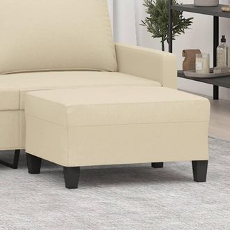 vidaXL Poggiapiedi Crema 70x55x41 Cm In Tessuto - Vidaxl