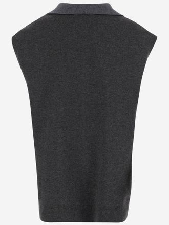 Carven Cashmere Top With Neck Scarf