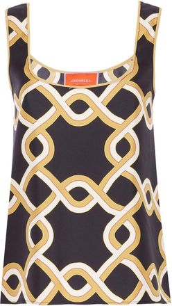 La DoubleJ Twirl top - women - Silk - L - Black