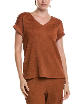 Anne Klein Crinkle Pintuck Top