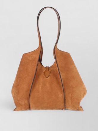 Tod's shoulder shopper bag dual handles suede