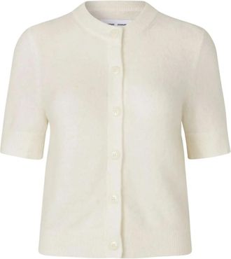 Sams&oslash;e & Sams&oslash;e Sanoura ss Cardigan 15556 - Dames - Vesten - Wit - XL - Wol - Truien & Vesten