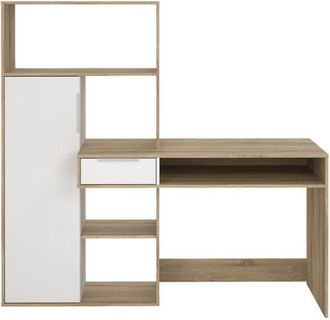 Calicosy Escritorio 1 caj&oacute;n 1 puerta 5 nichos L162,8 cm - Negro