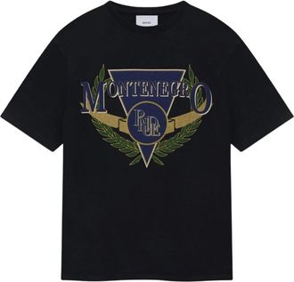 Rhude Montenegro Regatta Tee - male - Rhude - T-Shirts - Black - L - Tops