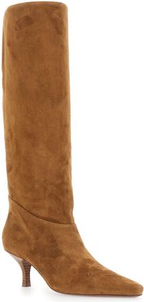 PARIS TEXAS Womens Heeled Boots Rose 60 Brown Goat Leather