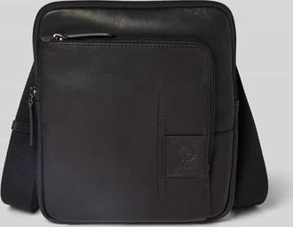 Strellson Lederrucksack mit Label-Pr&auml;gung Modell HYDE PARK in Black, Gr&ouml;&szlig;e 1