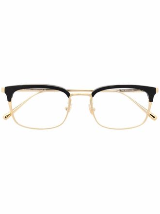 Omega two-tone square-frame optical glasses - Gold
