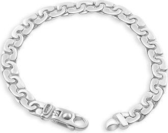 Pompeii3 Mens 14k Gold (35gram) or Platinum (65gram) 8mm Link Bracelet 8.5