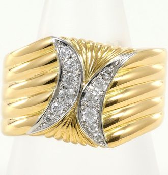 C&A Platinum Yellow Gold Yellow Gold (18K) Platinum 900 Band Ring (Pre-Owned)