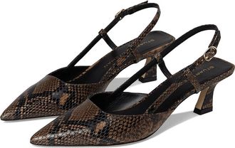 Stuart Weitzman Vinnie 50 Slingback High Womens Heels Espresso : 6.5 M, Leather