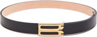 Victoria Beckham Frame Grained Leather Belt - Black - 80 (UK10/ M)