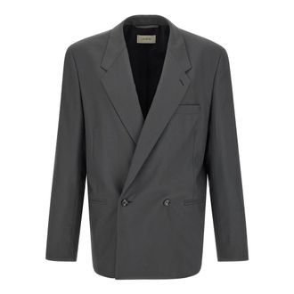 Christophe Lemaire Formal Blazers, male, Gray, Size: L Double Breasted Tailored Jacket