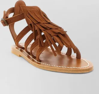 K.Jacques leather flat sandals