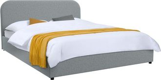 Rendez-Vous D&eacute;co Rendez-vous D&eacute;co - Cama De Matrimonio 140x190 Cm Con Caj&oacute;n De Tela Gris - Tilly