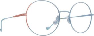Caroline Abram Venusia Turquoise Optical Frame with Peach-Pink Accents