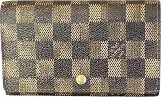 Louis Vuitton Pre-owned Portemonnaie Billets Tresor Damier Wallet - Dames - Vintage Accessoires - Bruin - ONE Size - Vintage