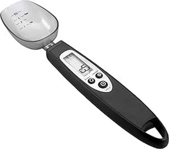 Lacor Medidora Pesaje Electr&oacute;nica De Cocina, Cuchara, Balanca De Alimentos Con Pantalla Digital, 300 Gr, Negro, Plastico, 22 X 2,5 Cm