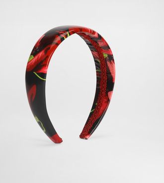 Dolce & Gabbana Poppy-print Poplin Headband - Woman Collection Onesize