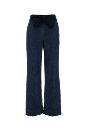 Valentino Blue Bow-detail Jeans