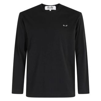 Comme Des Gar&ccedil;ons Emblem T-shirt - male - Comme des Gar&ccedil;ons Play - Long Sleeve T-Shirts - Black - XL - Tops