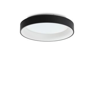 Netlighting ZIGGY Round 60cm Integrated LED Semi Flush Light Black 3000K NonDim