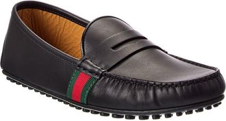Gucci Web Leather Driver
