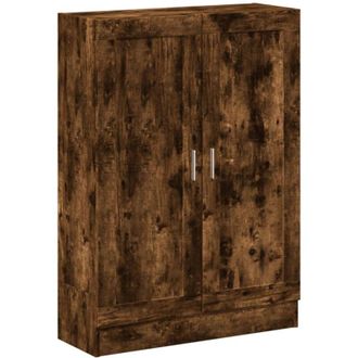 vidaXL Book Cabinet Smoked Oak 82.5x30.5x115 cm Engineered Wood vidaXL