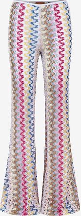 Missoni Ausgestellte Zickzack-Strickhose
