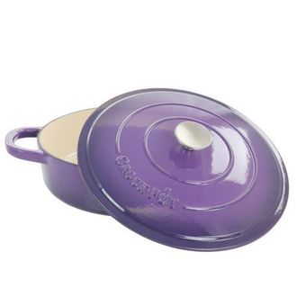 Crock-pot 2 Piece 5 Quart Enameled Cast Iron Braiser with Lid in Purple at Nordstrom
