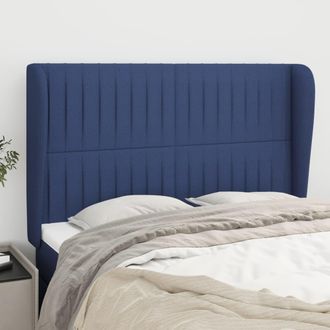 vidaXL Cabecero Con Orejas De Tela Azul 147x23x118/128 Cm Vidaxl