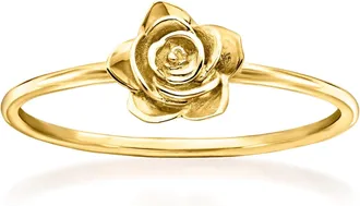 RS Pure by Ross-Simons Italian 14kt Yellow Gold Rose Ring