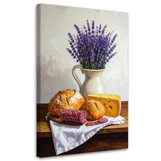 Feeby Cuadro Sobre Lienzo, Naturaleza Muerta Con Rollos De Lavanda, 80x120