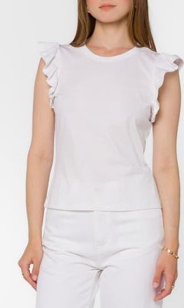 Velvet Heart Fabiola Flutter Sleeve Top in Optic White at Nordstrom Rack, Size X-Small