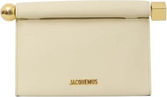 Jacquemus Light Ivory The Rond Carr Clutch