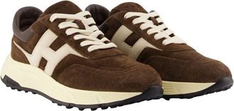 Hogan Mens Hyperlight Allacciato H Sneaker Brown Calfskin