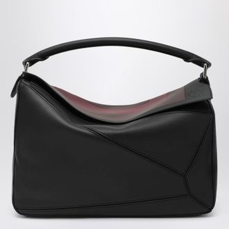 Loewe Large Puzzle Bag Black/Burgundy