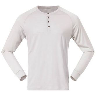 Bergans Lysebu Wool Henley Longsleeve f&uuml;r Herren | wei&szlig;/grau