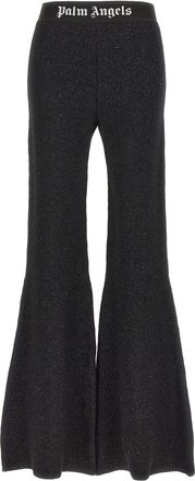 Palm Angels Black Wool Blend Leggings